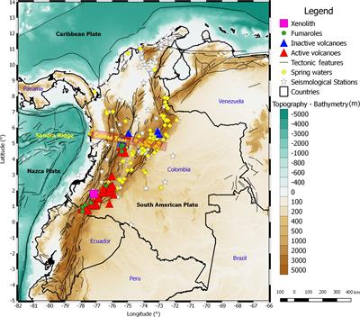 Estimation of the Thermal Structure Beneath the Volcanic Arc of the Northern Andes by Coda Wave Attenuation Tomography